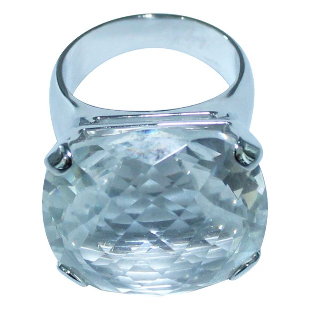 CONTEMPORARY DESIGNER Ring with Big Crystal