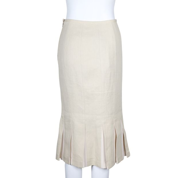 Contemporary Designer Pleated Pencil Skirt