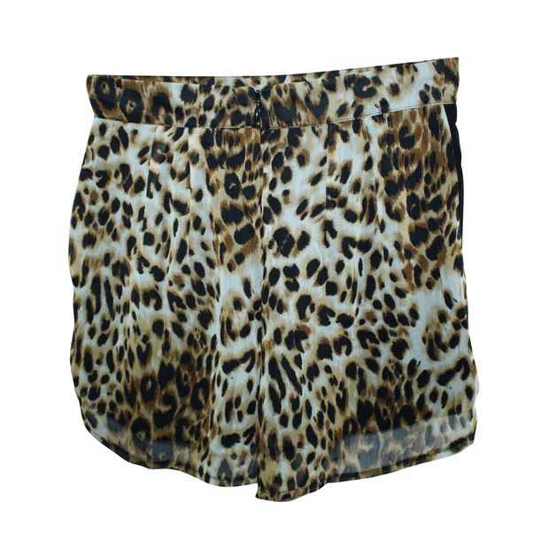 REFORMATION  Leopard Print High Waisted Shorts