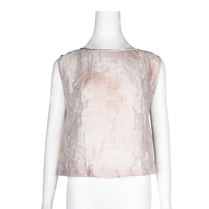 Contemporary Designer Dusty Rose/ White Textured Top