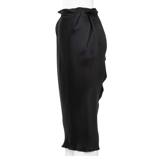 Lanvin Ruffle Detail Silk Skirt
