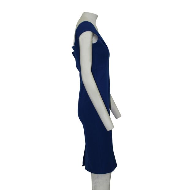 Contemporary Designer Cobalt Blue Slim Fit Dress