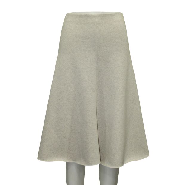 CONTEMPORARY DESIGNER Light Grey A-line Midi Skirt