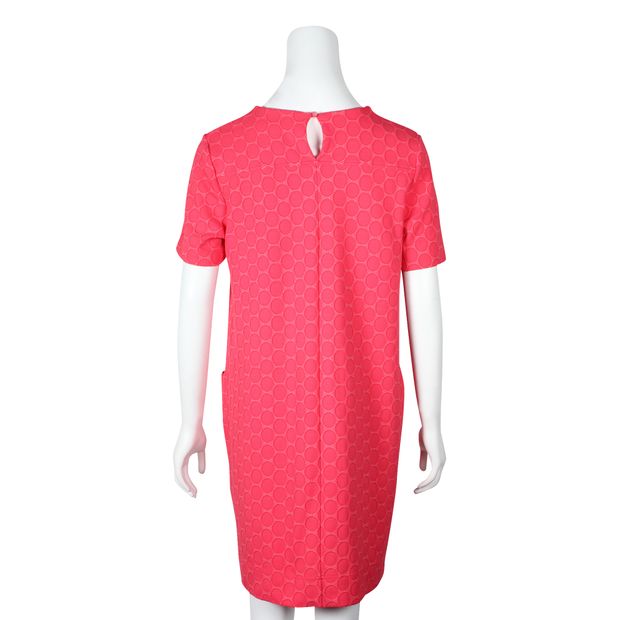 Contemporary Designer Coral Slip-On Circle Dress