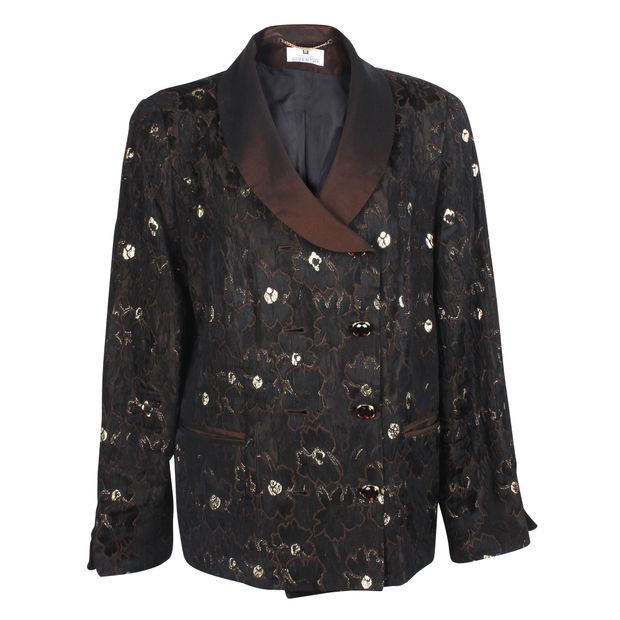 GIVENCHY Brown Brocade Suit