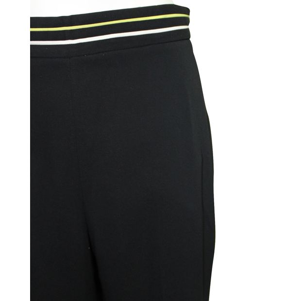 PETER PILOTTO Black Pants with Striped at the waistband