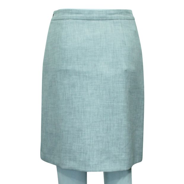 CONTEMPORARY DESIGNER Light Gray Office Skirt