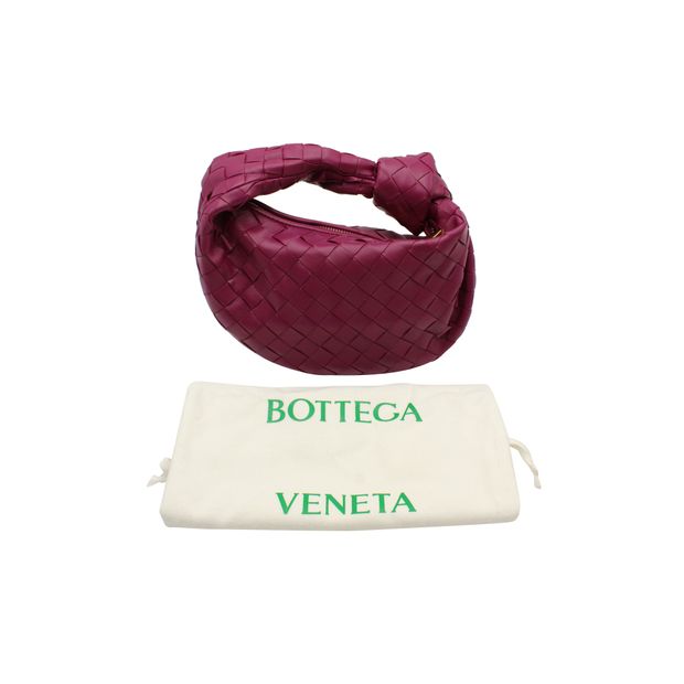 Bottega Veneta Burgundy Jodie Mini Knotted Intrecciato Bag