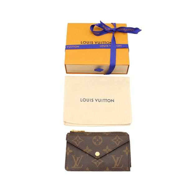 Louis Vuitton Monogram Card Holder Recto Verso in Brown Coated Canvas