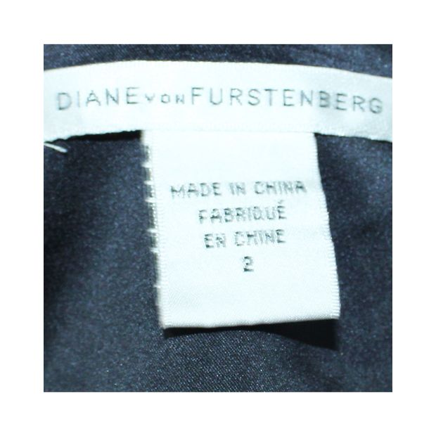 DIANE VON FURSTENBERG Grey Wool Dress with Opening at Front