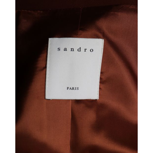 Sandro Paris Blazer in Orange Rust Polyester