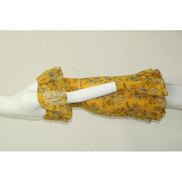 CONTEMPORARY DESIGNER Yellow Floral Off The Shoulder Dress