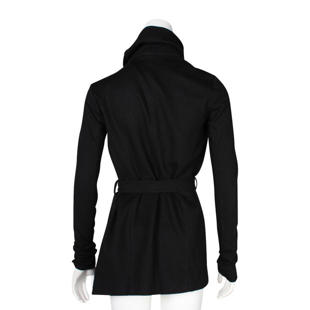Helmut Lang Loose Fitting Woolen Black Jacket/ Coat