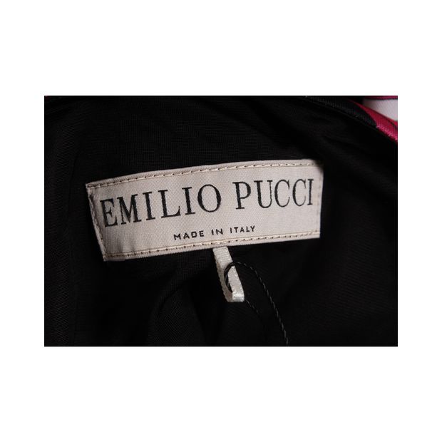 Emilio Pucci Purple Long Sleeve Dress With Belt
