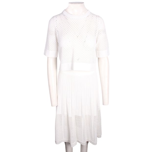 CONTEMPORARY DESIGNER Eyelets Drop Top and Skirt