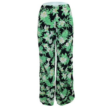 REFORMATION Green Floral Pants