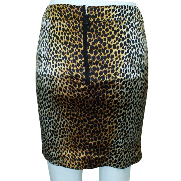 D&G Leopard Print Silk Mini Skirt