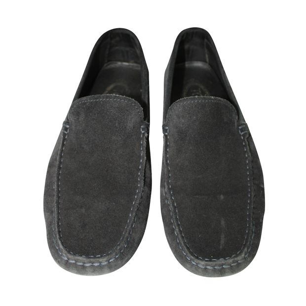 TOD'S Black Suede Loafers