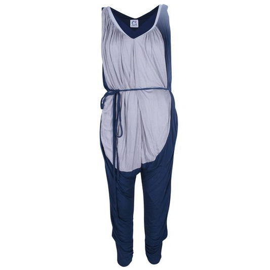 TSUMORI CHISATO Blue Draped Sleeveless Jumpsuit