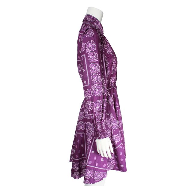 MAJE Purple Paisley Print Cotton Dress