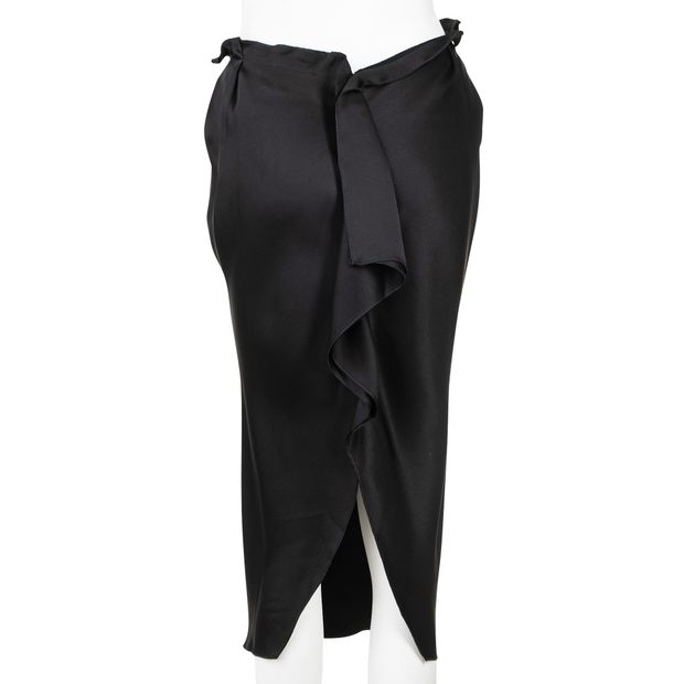 Lanvin Ruffle Detail Silk Skirt