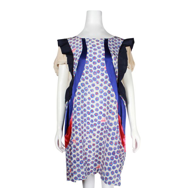 Tsumori Chisato Multicolor Patchwork Silk Dress