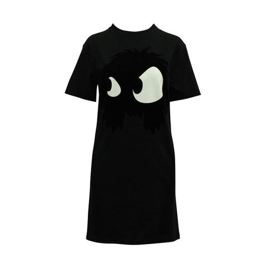 Mcq By Alexander Mcqueen Black "Monster" Print T-Shirt Black Dress