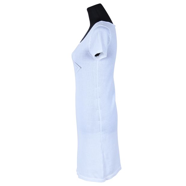 CONTEMPORARY DESIGNER AgnÃ¨s B. White Knit Dress