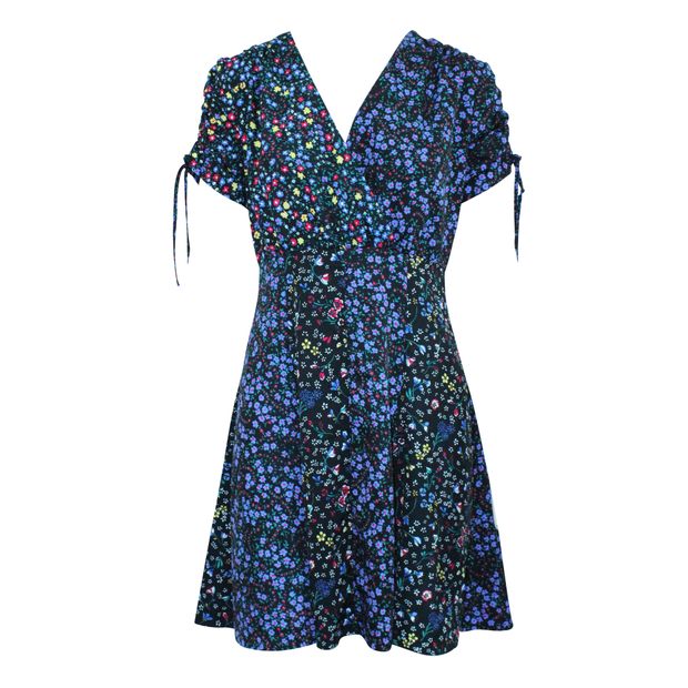 CONTEMPORARY DESIGNER Floral Print Short Sleeve Dress