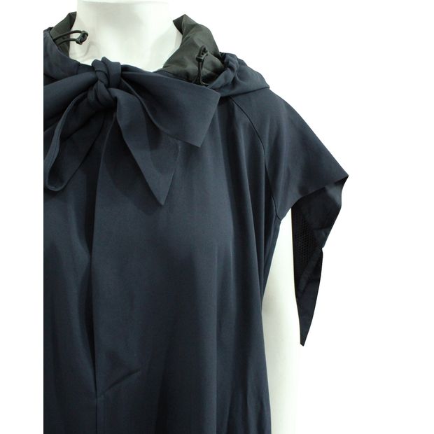 Contemporary Designer Navy Blue Deconstructed Dress