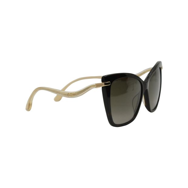 Jimmy Choo Selby Cat-Eye Sunglasses in Black Plastic