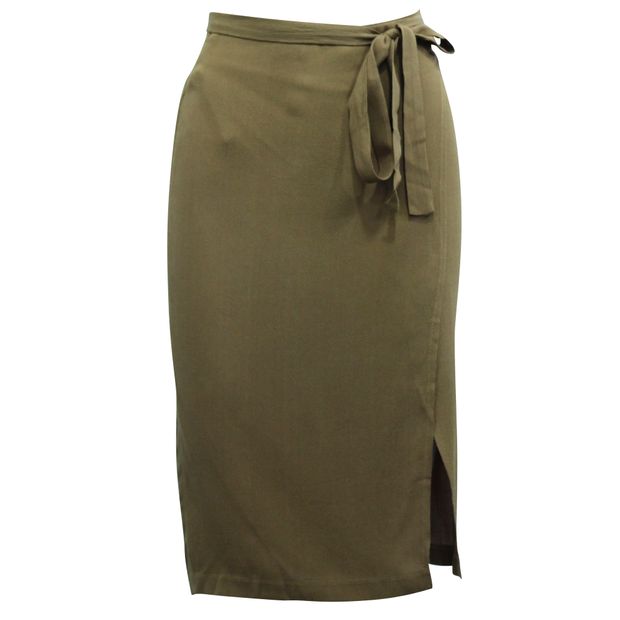 REFORMATION Brown Wrap Skirt