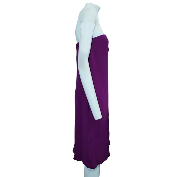 CONTEMPORARY DESIGNER Purple Strapless Dress