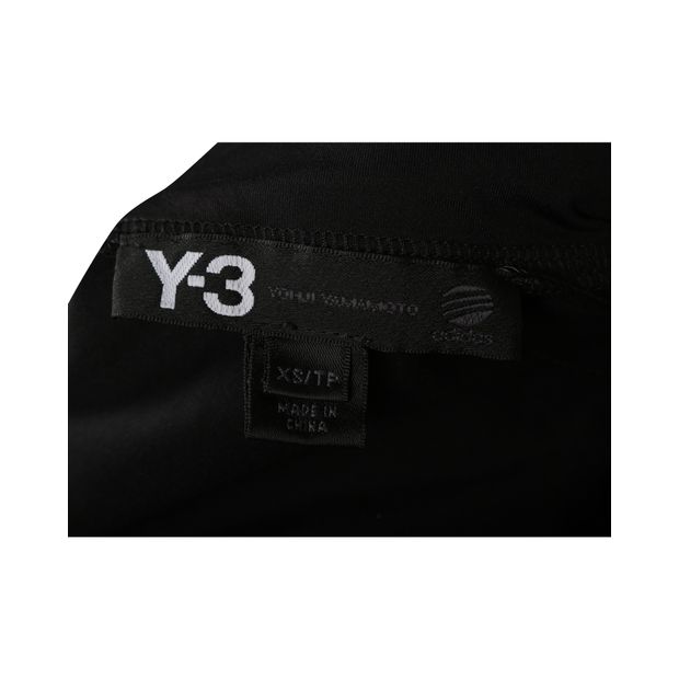 Y-3 Black Midi Stretch Skirt