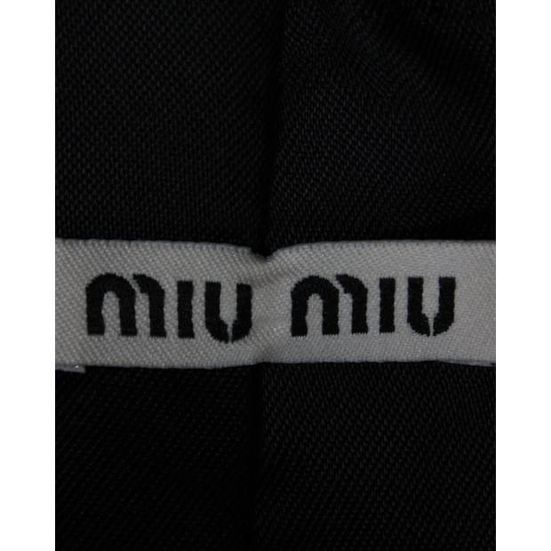 Miu Miu Single-Breasted Blazer in Navy Wool