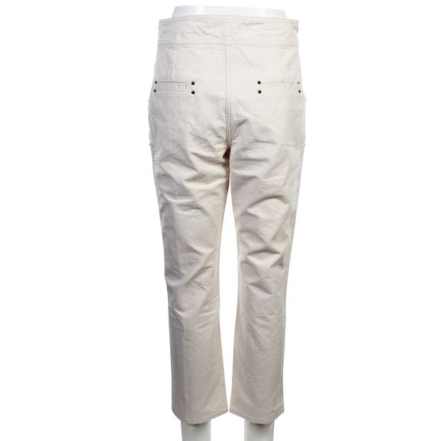 ISABEL MARANT Cream Cotton Pants