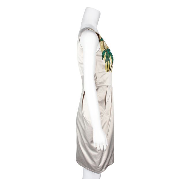 Contemporary Designer Bamboo Print Dress