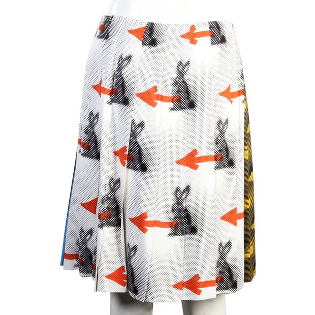 PRADA Multicolor Sable Rabbit Skirt