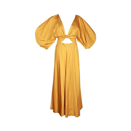 MARA HOFFMAN Leila Mustard Flattering Dress