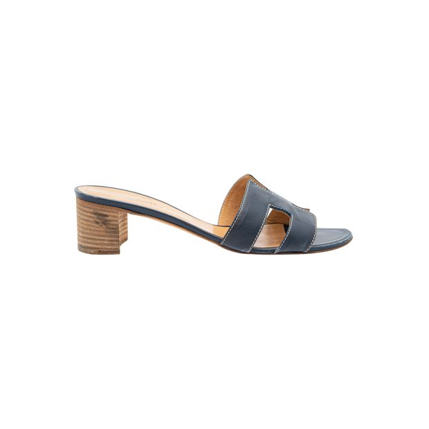 Hermès Hermes Oasis sandals Black Leather ref.143719 - Joli Closet