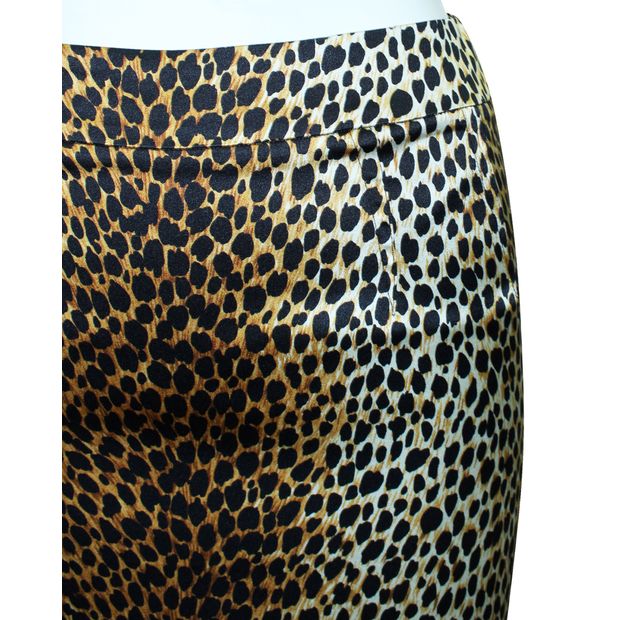 D&G Leopard Print Silk Mini Skirt