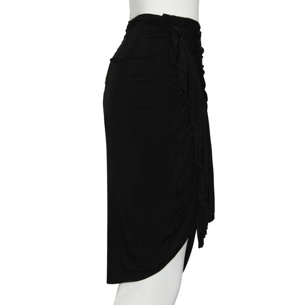 ALEXANDER WANG Black Drape Skirt