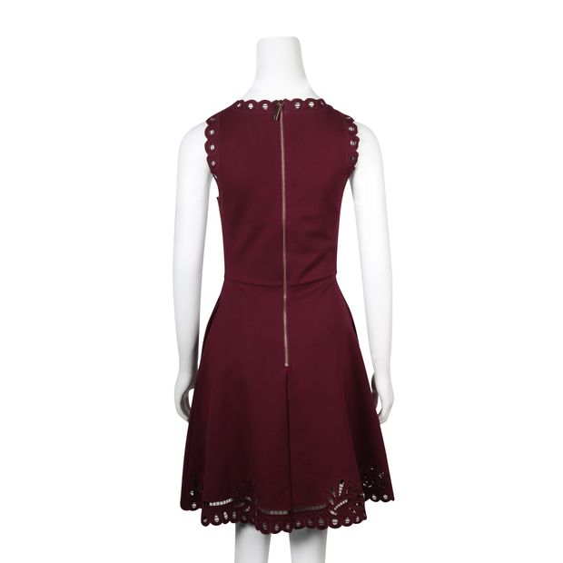 CONTEMPORARY DESIGNER Burgundy Lace Dress