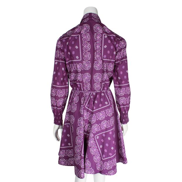 MAJE Purple Paisley Print Cotton Dress