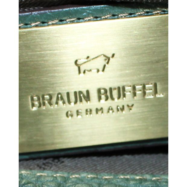 BRAUN & BUFFEL Virid Green Briefcase