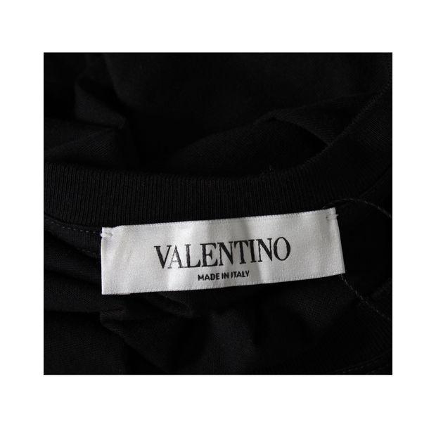 Valentino Garavani Sequin-Embellished T-shirt in Black Cotton