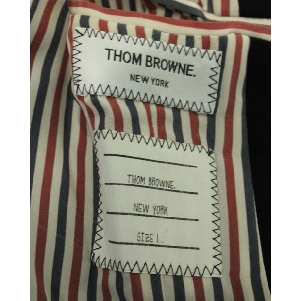 Thom Browne Black Long Wool Coat
