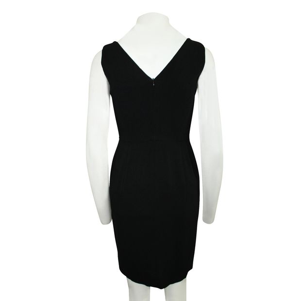 Valentino Black Dress With Crystal Embellishments