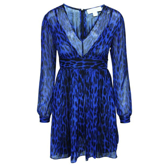 MICHAEL MICHAEL KORS Electric Blue Leopard Print Dress