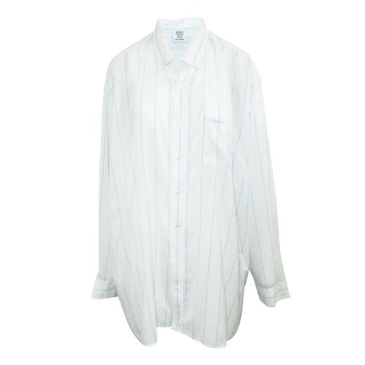 Vetements Oversized White Striped Shirt